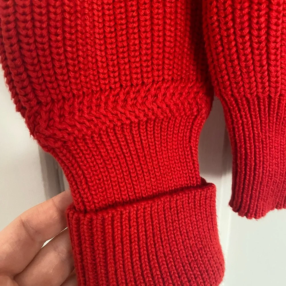 Ralph Lauren Women's Red cotton cardigan Sweater - Picture 4 of 7